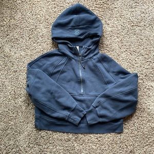 lululemon athletica | Tops | Lululemon Scuba Oversized Halfzip Hoodie Iron  Blue Size Xss | Poshmark
